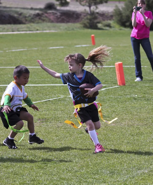 A Flag Football Game for 5 to 6 Year Olds