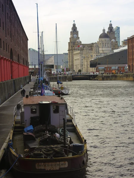 A View of Pier Head from Albert Dock, Liverpool