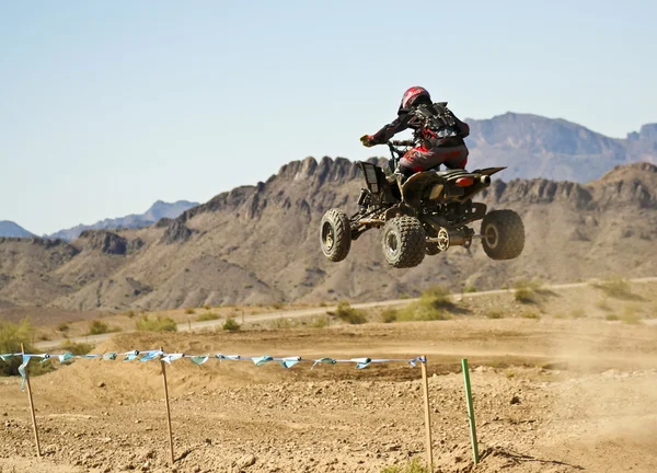 A Four Wheeler Racer Practices at SARA Park