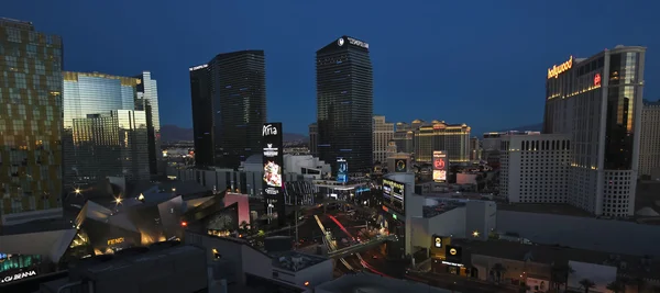 An Early Morning Harmon and Las Vegas Blvd Shot