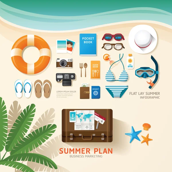 Infographic travel planning a summer vacation