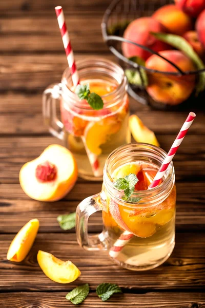 Refreshing peach drink