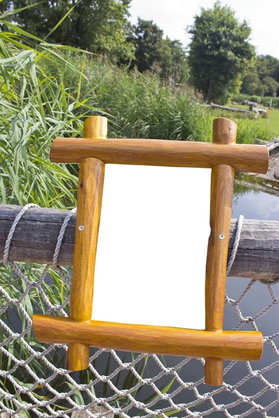 Wood frame, nature background