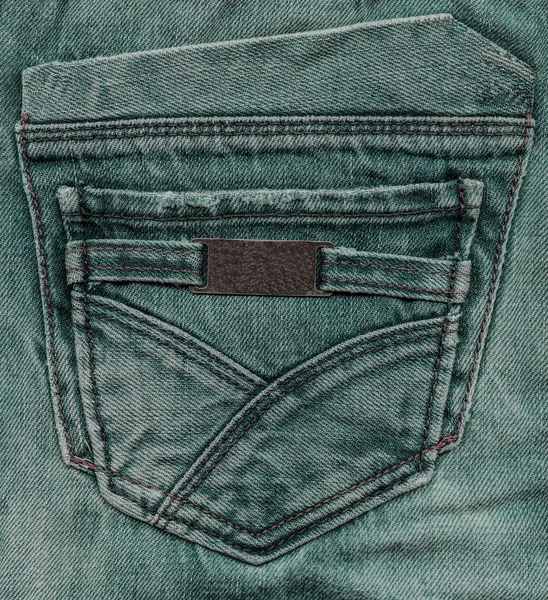 Green  jeans back  pocket