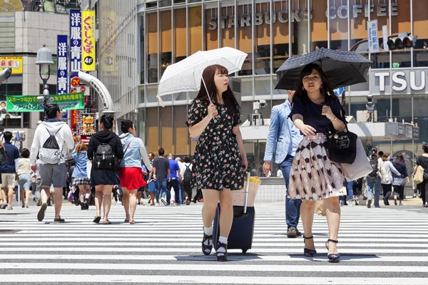 TOKYO, JAPAN - May 18, 2016: Shibuya crossing, It\'s the shopping district which surrounds Shibuya railway station. This area is known as one of the fashion centers and major nightlife of Japan on May 18, 2016.