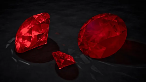 Red Ruby Stone 3D