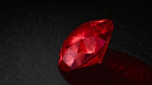 Red Ruby Stone 3D