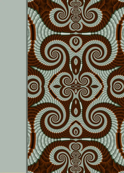 Design of spiral ornamental notebook cover