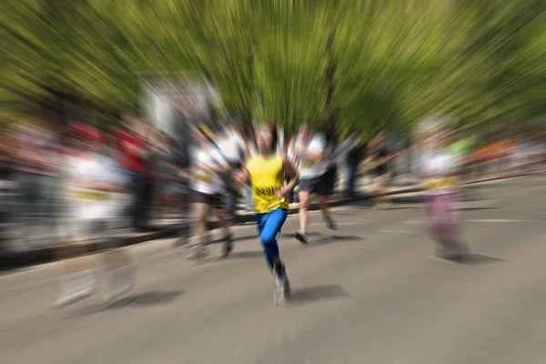 Abstract background. International marathon runner.  Blur effect