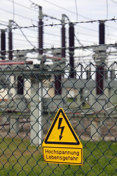 High voltage substation transformer station electric Strom