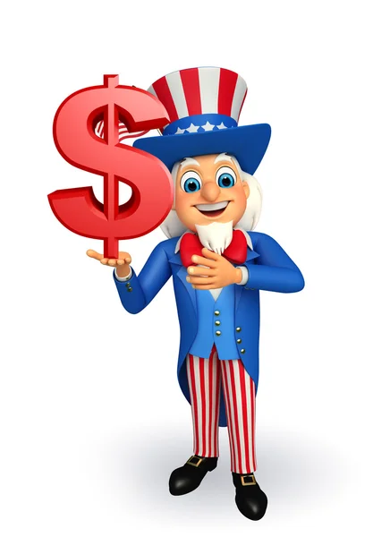 Uncle Sam with dollar sign