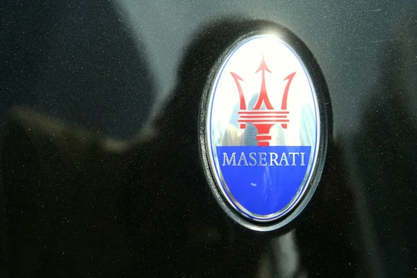 TAGUIG CITY, PHILIPPINES - JUNE 27, 2015: Logo of a Maserati car.