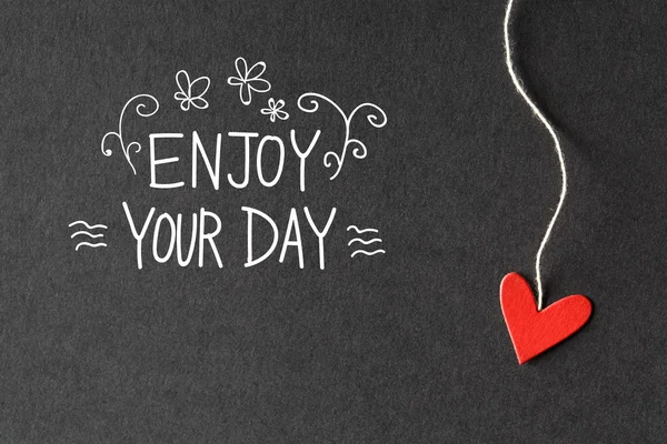 Enjoy Your Day message with paper heart