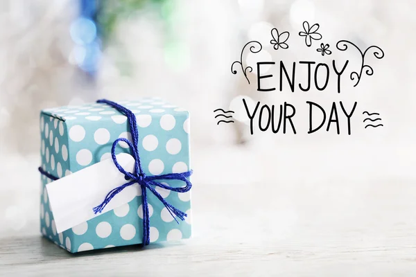 Enjoy Your Day message with gift box