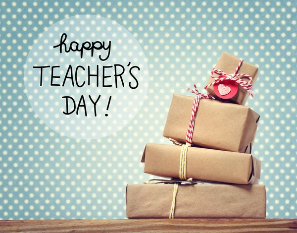 Teachers Day message with gift boxes