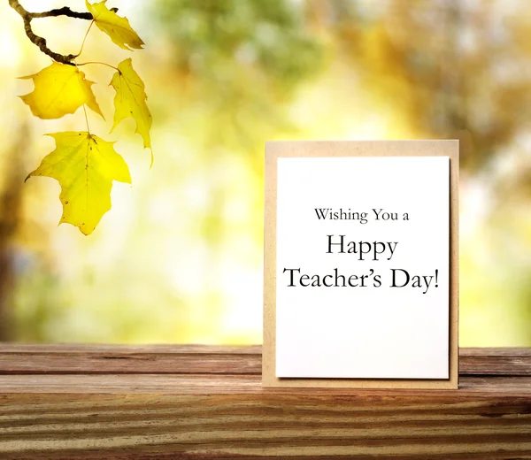 Happy teachers day greeting card