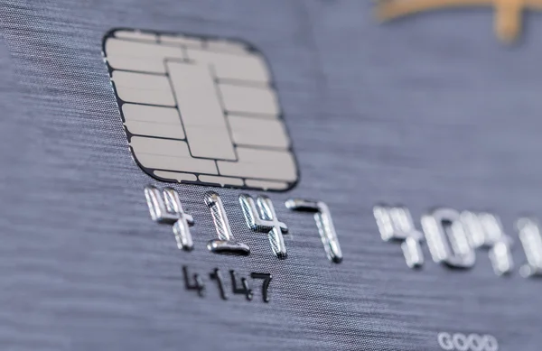 Microchip and numbers on bank card