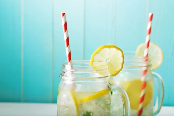 Lemonades in mason jars