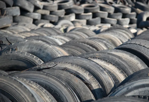 Used Tires in a  Recycling Yard