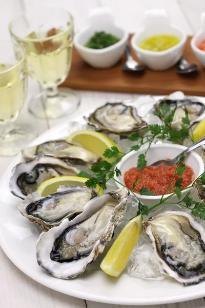 Fresh oysters plate