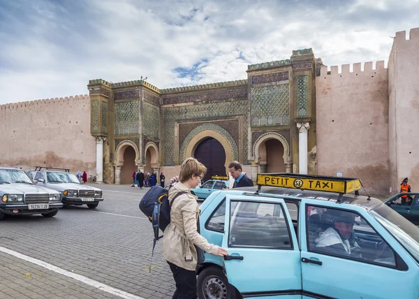 The Bab Mansour gate in Mequinez, Morocco.