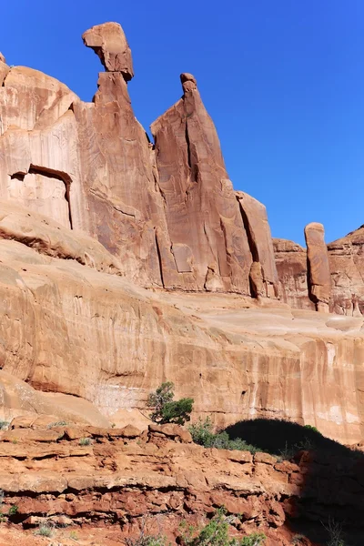 Detail of the park avenue  at arches national park Utah