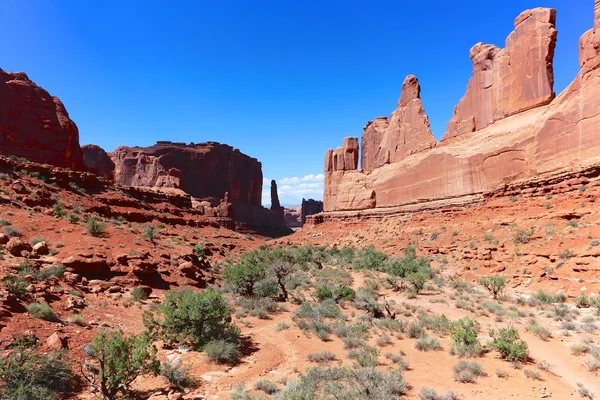 Amazing park avenue trail at arches national park utah