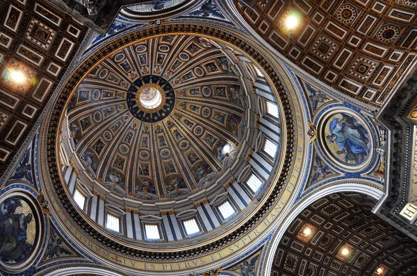 Murals, mosaic and paintings on the ceiling of the Saint Peter b