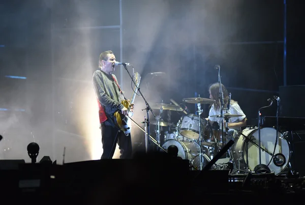 Sigur Ros performs live on the stage