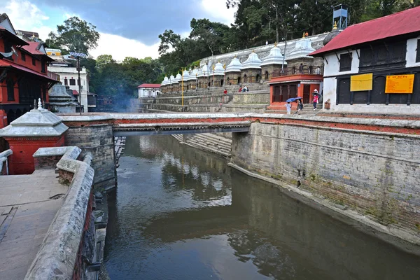 Cremation ghats in Pashupatinath before the earthquake. Kathmand