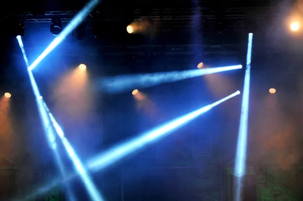 Stage lights during a live concert