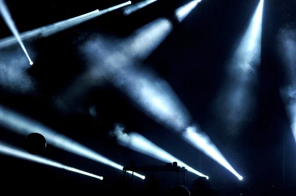 Stage lights during a live concert