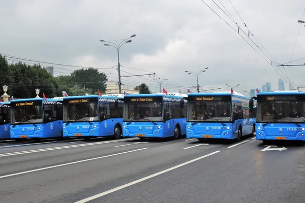 City busses at First Moscow Parade of City Transport