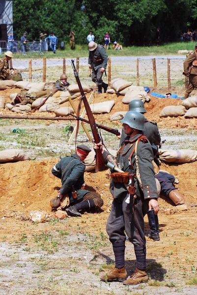 First World War battle reenactment