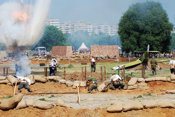 First World War battle reenactment