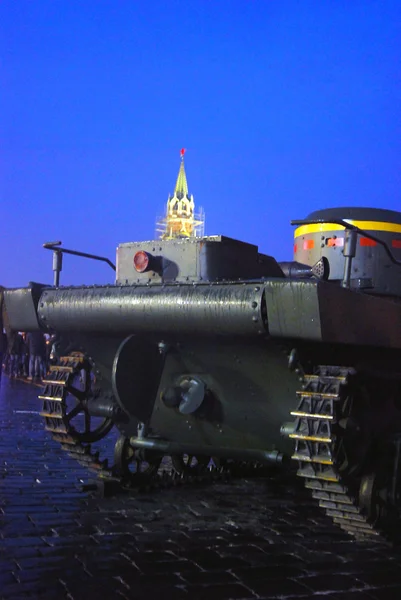 Vintage military equipment shown on the Red Square in Moscow
