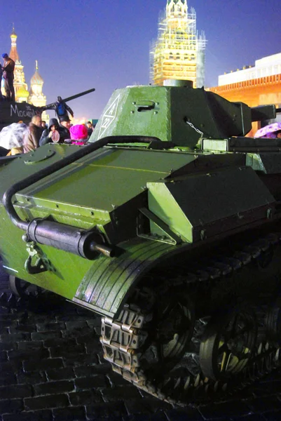 Vintage military equipment shown on the Red Square in Moscow