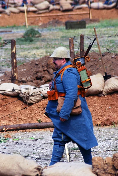 First World War battle reenactment