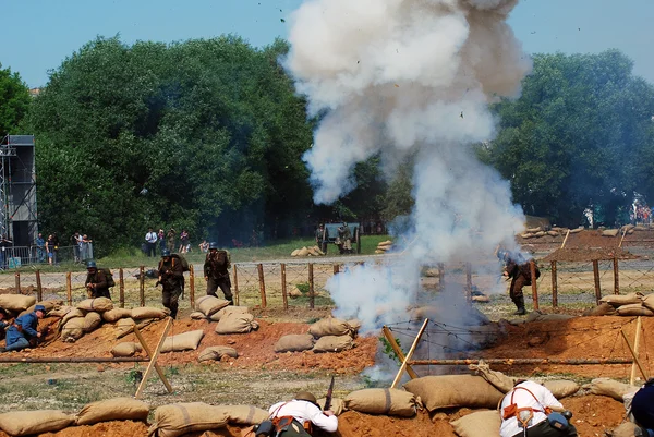 First World War battle reenactment