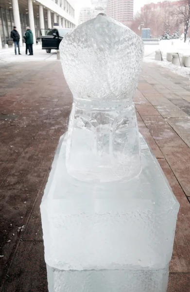 Ice figure shown in Muzeon sculpture park in Moscow.