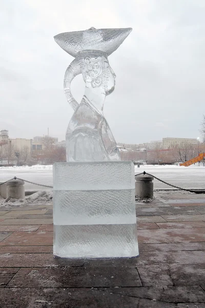 Ice figure shown in Muzeon sculpture park in Moscow.