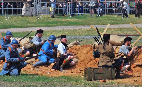 First World War battle reenactment