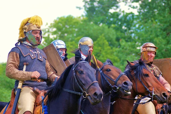 Portrait of horse riders in historical costume