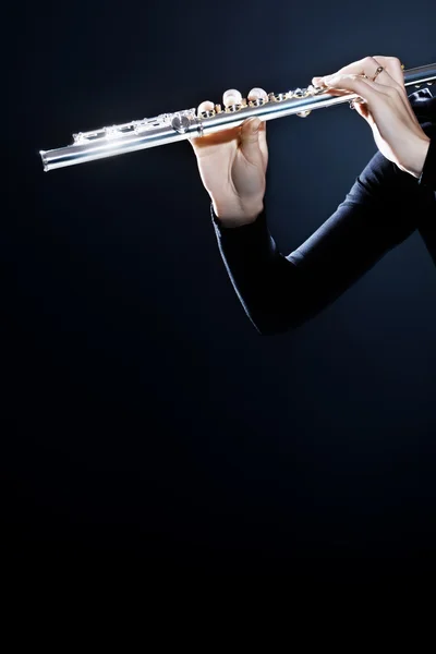 Flute music instrument hands