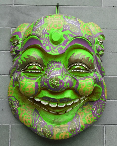 Chinese mask on wall