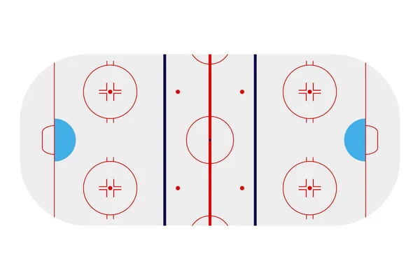 Template realistic hockey arena with lines and gates. vector ill