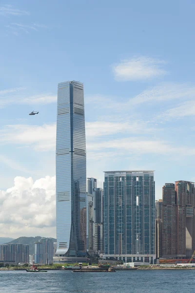 HONG KONG - MAY 25: The International Commerce Centre on May 25, 2014 in Hong Kong. ICC is a commercial space luxury residential development, modern retail and two 6-star hotels in a single location.