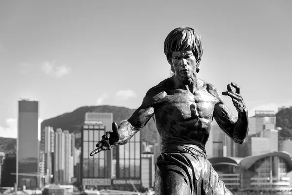 HONG KONG, CHINA - SEPTEMBER 19: Bruce Lee statue at the Avenue of Stars on September, 19, 2013, Hong Kong, China.