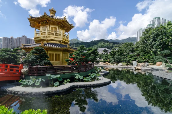 The oriental gold pavilion of absolute perfection in Nan Lian Garden, Chi Lin Nunnery, Hong Kong