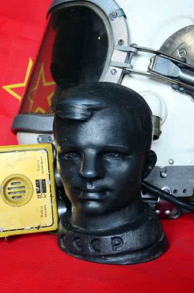 Metal sculpture of Yuri Gagarin.First man in Space